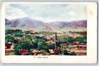 Golden Colorado Postcard Birds Eye View Mountains Buildings Trees 1905 Unposted