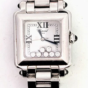 Chopard Happy Sport 8325 Factory 7 Diamonds White Dial Swiss Quartz Ladies w/Box - Picture 1 of 24