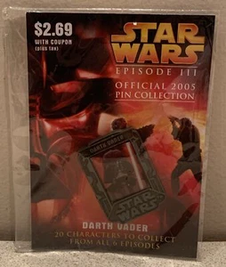 Star Wars Episode III Darth Vader Pin (2005). Official 2005 Pin Collection. NEW - Picture 1 of 4