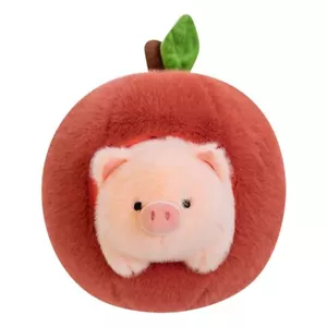 Cute Pig Stuffed Doll Animal Plush Soft Toy Apple Pig Plushie Kids Gift 10 Inch - Picture 1 of 5