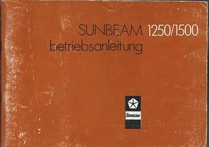CHRYSLER SUNBEAM 1250 / 1500 Betriebsanleitung Bedienungsanleitung Handbuch BA - Picture 1 of 8