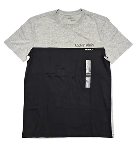 Calvin Klein Men's Gray & Black Signature Printed Logo T-Shirt Size XS - Picture 1 of 6