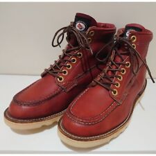 Carolina Vintage Boots 1980's Made In America 8EE Red Brown Leather