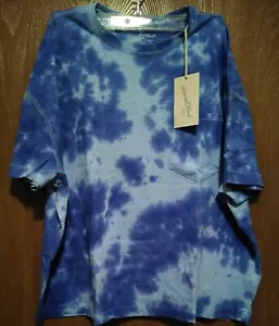 Universal Thread Short Sleeve Pocket T-Shirt Blue Tie Dye Size M Crew Neck NEW - Picture 1 of 4