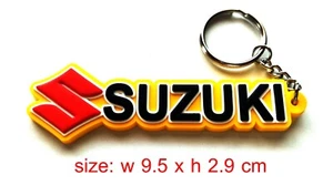 ํํํYellow Rubber Suzuki Keychain/Keyring Motorcycle Logo Collectables Gift - Picture 1 of 9