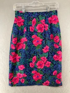 Norton McNaughton Womens Skirt 8 PETITE Floral Midi Vintage - Picture 1 of 8