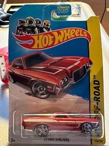 2014 HOT WHEELS RED 1972 FORD RANCHERO 134/250 HW OFF-ROAD MINT SEALED ON CARD - Picture 1 of 3