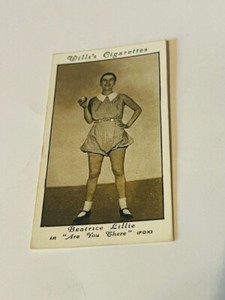 WD HO Wills Cigarette Tobacco 1937 Trading Card Cinema Stars Beatrice Lillie Are