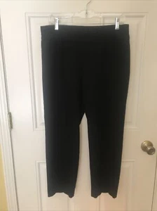 Charter Club Knit Pants Black Pull On Classic Fit Control Panel 14P 14 Petite - Picture 1 of 4