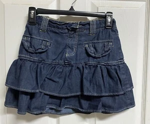 The Children's Place Girl's Size 12 100% Cotton Blue Denim Skort Adjustable - Picture 1 of 6