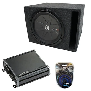 Universal Car Stereo Vented Port Single 15" Kicker CompR CWR15 Sub Box CXA800.1 - Picture 1 of 5