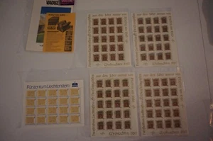 LOT OF 5 MNH SHEET OF 20 1987 LIECHTENSTEIN SCOTT #872 - 876 CONSTITUTION STAMPS - Picture 1 of 8