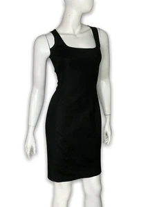 Halston Heritage Dress NWT Sz 2 Black Sleeveless side zip Pencil Sheath - Picture 1 of 2