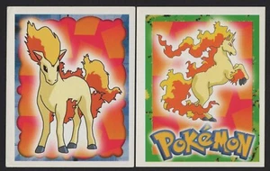 PONYTA #77 RAPIDASH #78 POKEMON SERIE 1 COLECCIÓN MERLIN 1999 - Imagen 1 de 2