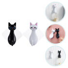  2 Pcs Cat Hooks Wall Coat Hanger Bathroom Strong No Punching