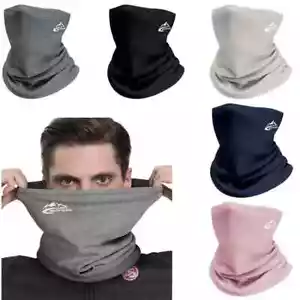 Winter Sports Bandana Running Velvet Thermal Neck Warmer Ski Hiking CyclingScarf - Picture 1 of 19