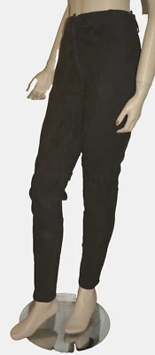  全新带标签 普拉达女式麂皮绒皮革裤子 尺寸 US 42 EU 6 意大利制造 — 第 1/4 张图片