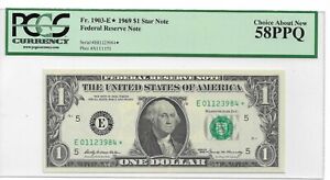 1969 $1 Federal Reserve Note  Richmond FR 1903-E PCGS Currency 58 PPQ Star Note