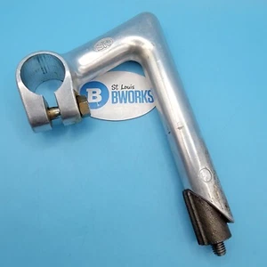 SR 1" (22.2mm) Threaded Quill Stem 80mm 25.4mm Clamp Silver Alloy a29 - Picture 1 of 7