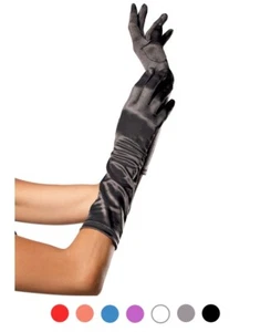 Brand New Satin Elbow Length Gloves Leg Avenue 8B - Picture 1 of 4