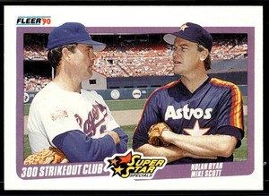 1990 Fleer Nolan Ryan/Mike Scott Texas Rangers/Houston Astros #636