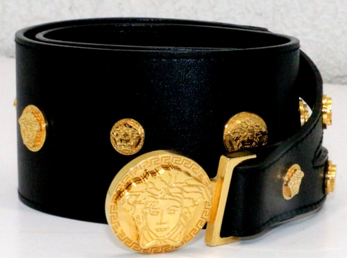 Cintura vita Versace CD9827 VT1 taglia 75 30 nero oro