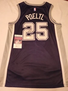 JAKOB POELTL signed SPURS custom jersey SIZE XL JSA COA - Picture 1 of 4