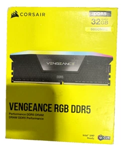CORSAIR Vengeance RGB DDR5 RAM 32GB (2x16GB) 6000MHz CL36 Intel XMP Black - Afbeelding 1 van 1