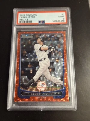 2012 Bowman 1 Derek Jeter Yankees Red Ice #1 /25 PSA 9 - Image 1 of 2