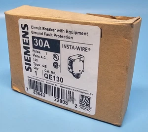 New, Siemens QE130 1-Pole 30A 120V Circuit Breaker. - Picture 1 of 9