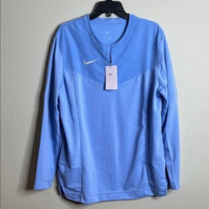 Nike Blue Football Pullover Dri Fit Large - Picture 1 of 4