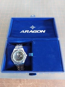 Aragon Automatic Watch Large WR 1000M 3300Ft Japan Day Date 24 Jewels SII NH36 - Picture 1 of 19