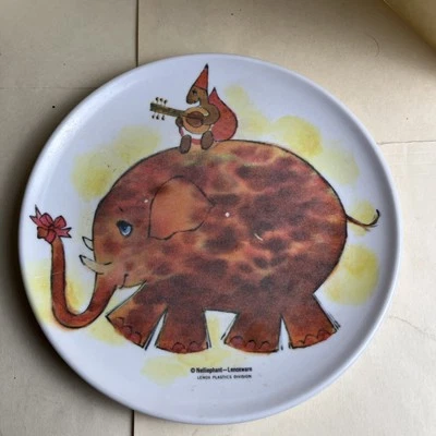 "Plato Nelliephant de colección Lenoxware 7,5"" años 60-70 PLÁSTICO MELMAC Elefante Tortuga" Foto 1 de 4