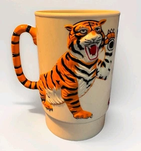 Vintage 1988 Ringling Bros Barnum And Bailey Circus 3D Tiger Plastikbecher Becher - Bild 1 von 5