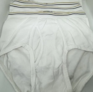 3 Men’s Strafford Classic Fit Size 34 White Briefs Underwear 100% Cotton - Picture 1 of 4