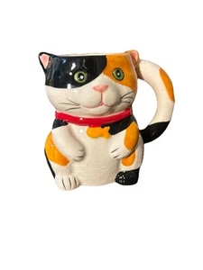 Taza Pier 1 Cat Calico Sorpresa Ratón Interior Café Té Gatito Pintado a Mano - Imagen 1 de 10