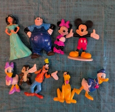 Disney Characters Figurines Lot of 9 2" Cake Toppers Mickey Minnie Donald + More - Image 1 of 4