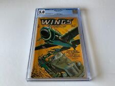 WINGS COMICS 77 CGC 5.0 PRE CODE WAR SKY EXPRESS TO HELL FICTION HOUSE 1947