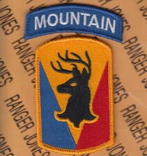 86th Infantry Brigade Combat Team Mountain dress uniform 4" patch tab set m/e 