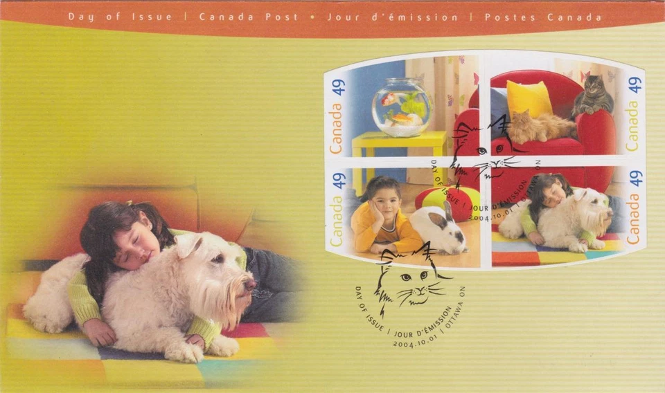 Canada 2004 FDC 2060a Pets - Image 1 of 1