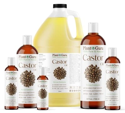 Castor Oil Expeller Pressed 100% Pure For Eyelashes, Eyebrows, Hair Growth, Bulk - Image 1 of 4