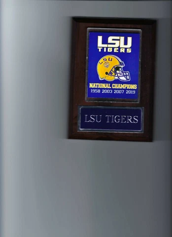 LSU TIGERS CHAMPIONSHIP PLAQUE FOOTBALL NCAA NATIONAL CHAMPS Cover