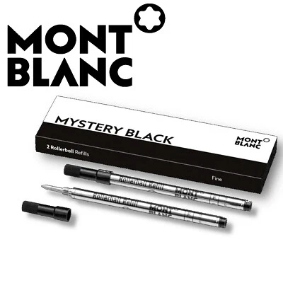 MontBlanc Rollerball Tintenschreiber Refill mine F Mystery Black Schwarz 2 Stk. - Bild 1 von 3