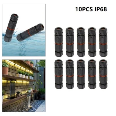 MARKENLOS 10x Cable Connector Waterproof Outdoor Junction Box IP68 Power Cord Junction Box
