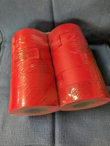 FLAGGING TAPE - RED- 300 FEET NON-ADHESIVE PLASTIC RIBBON 12PK - Picture 1 of 1