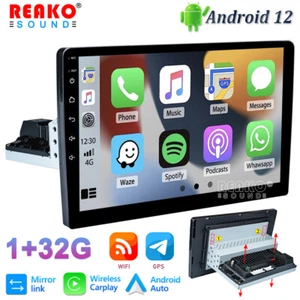10.1'' Single 1DIN WIFI Apple Carplay Android Auto Car Stereo Radio GPS WIFI BT - Picture 1 of 17