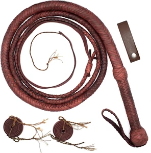 Bull Whip Double Belly Genuine Cowhide Leather Bullwhip 04 to 16 Feet Long 16... - Picture 1 of 6