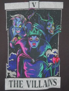 CAMISETA DISNEY GRIS LOS VILLANOS Ursula MALÉFICA REINA MALVADA PANTALLA Mujer L - Imagen 1 de 4