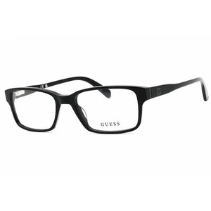 Guess Men's Eyeglasses Shiny Black Acetate Rectangular Full Rim Frame GU1906 001 - Picture 1 of 2