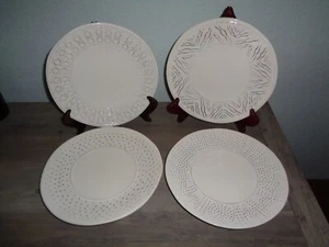 4 VIETRI White Incanto Salad Plates Italy 4 Designs - Picture 1 of 5